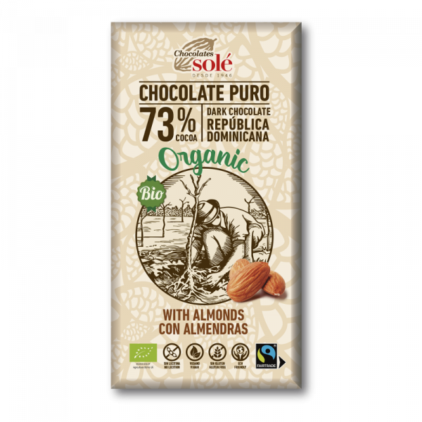 Chocolate negro 73% con Almendras