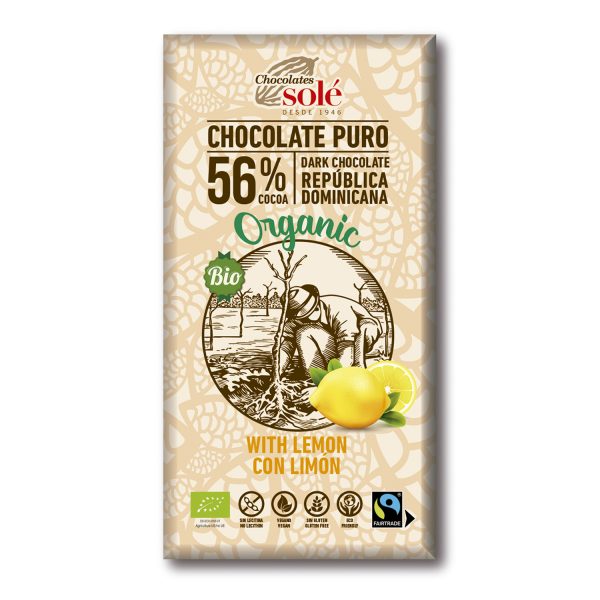 chocolate 56% con limón