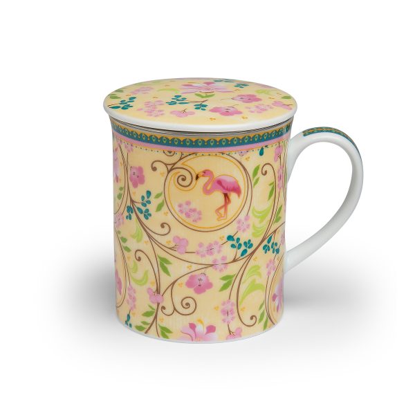 Herb tea cup flamencos