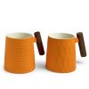 taza asa madera naranja
